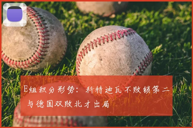 E组积分形势：科特迪瓦不败锁第二 与德国双败北才出局